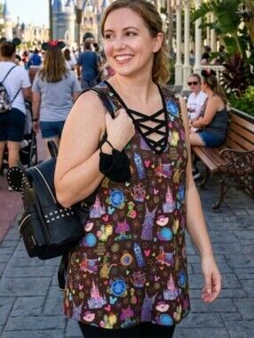 {Enchanted Dress Shop} Disney's Main Street Electrical Parade Print Tunic Top